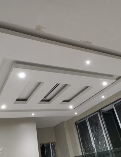 Designer Ceiling Entertainment Room with Downlights